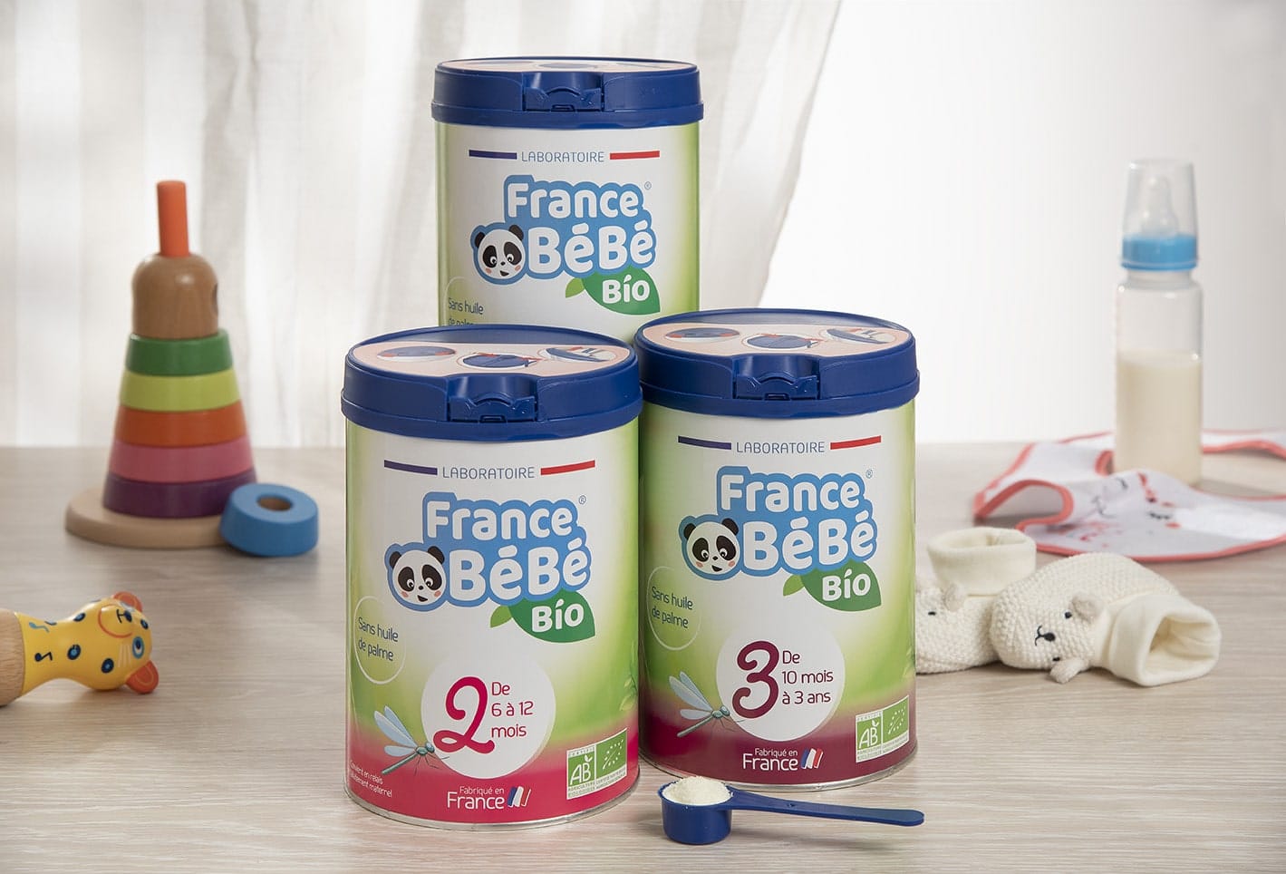Pack découverte 36 Gourdes de purée de fruits FRANCE BéBé BIO - France Bébé  Nutrition