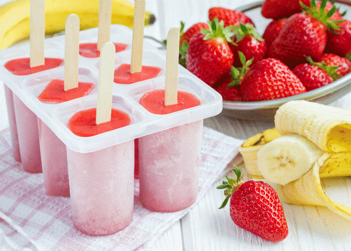 Recette de glace express pour bébé banane-fraise - enjoy family
